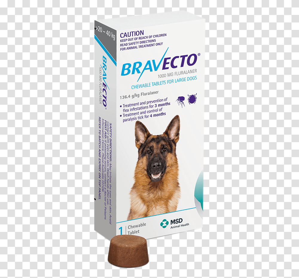 Large Dog Bravecto For Dogs, German Shepherd, Pet, Canine, Animal Transparent Png