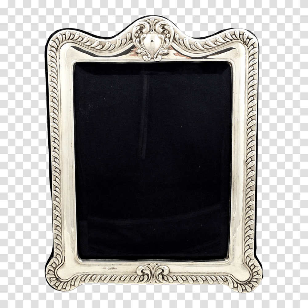 Large Edwardian Sterling Silver Photo Frame Antique Silver, Blackboard, Rug Transparent Png