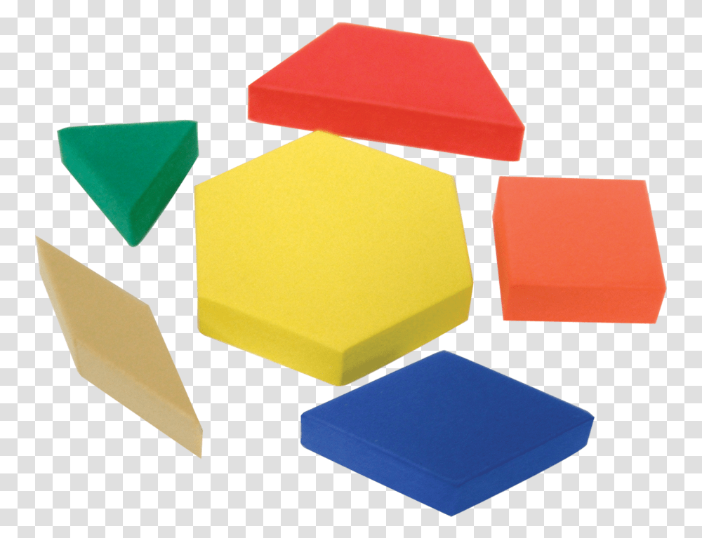 Large Foam Pattern Blocks, Box, Sponge, Rubber Eraser Transparent Png