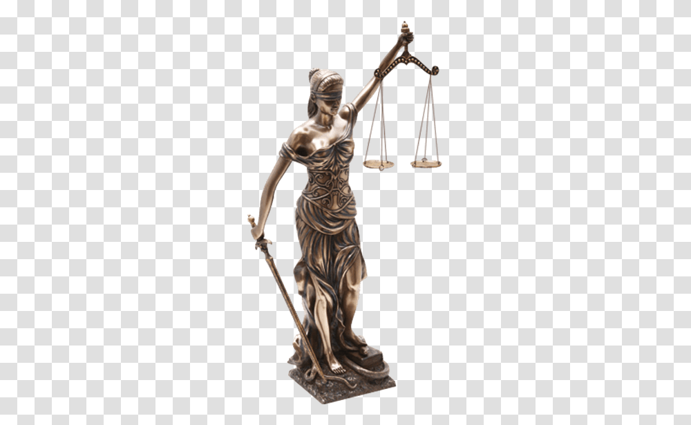Large Lady Justice Statue, Bronze, Figurine, Person, Human Transparent Png