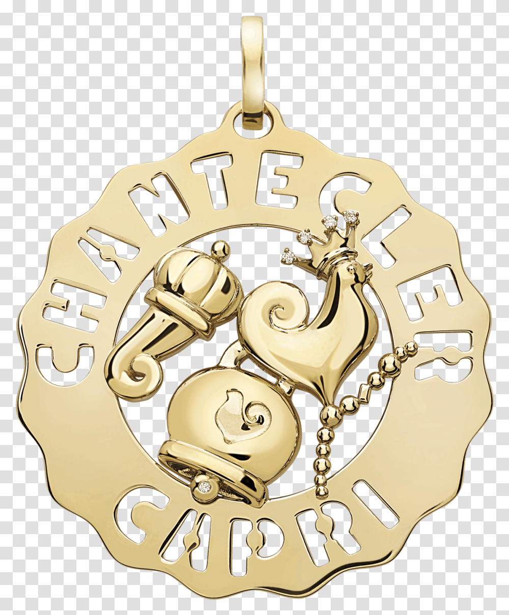 Large Logo Rooster Charm, Symbol, Trademark, Pendant, Gold Transparent Png