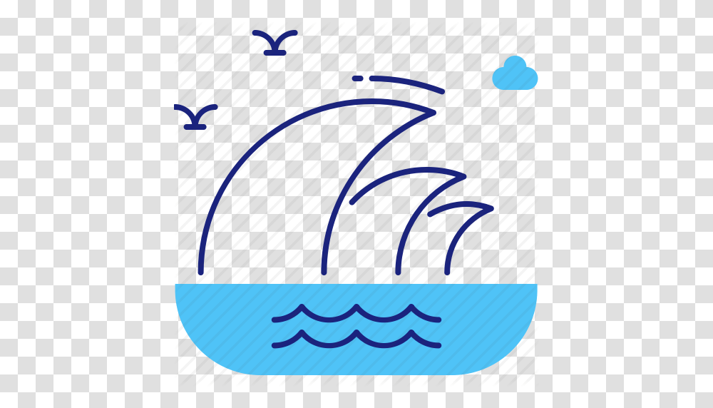 Large Nautical Ocean Sea Tsunami Waves Icon, Tennis Racket, Astronomy, Handwriting Transparent Png