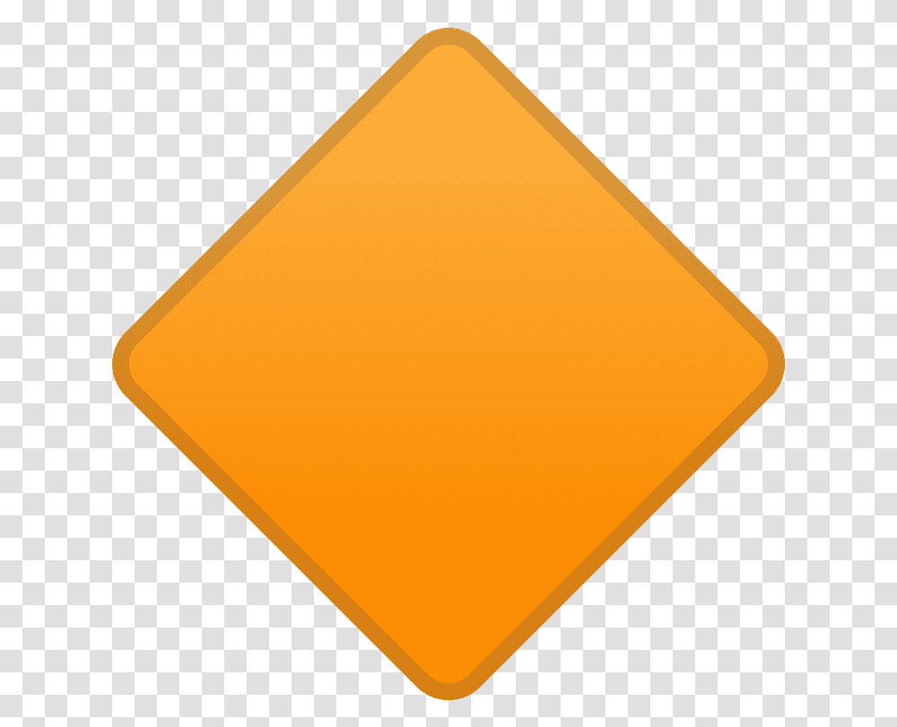 Large Orange Diamond Emoji Clipart Clipart Orange Diamond Shape, Symbol, Sign, Triangle, Road Sign Transparent Png