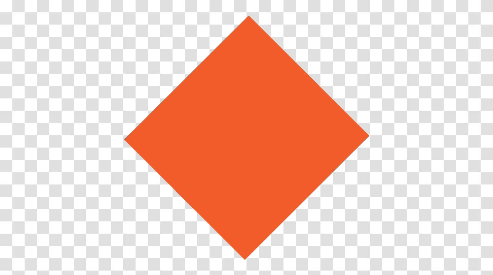 Large Orange Diamond Emoji For Facebook Triangle, Symbol Transparent Png