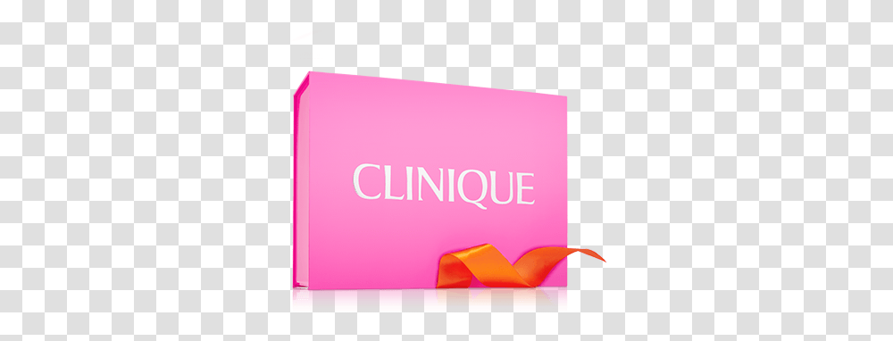 Large Pink Box Clinique, Text, Paper, Purple, Plant Transparent Png