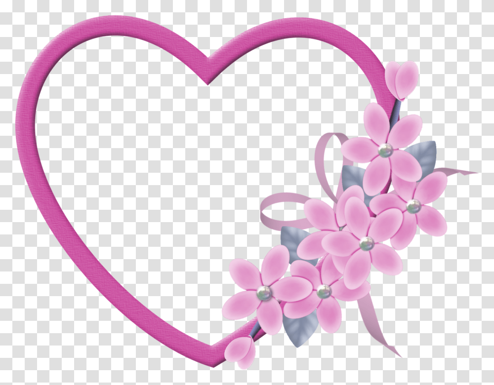 Large Pink Heart Frame With 1169381, Graphics, Floral Design, Pattern, Rug Transparent Png