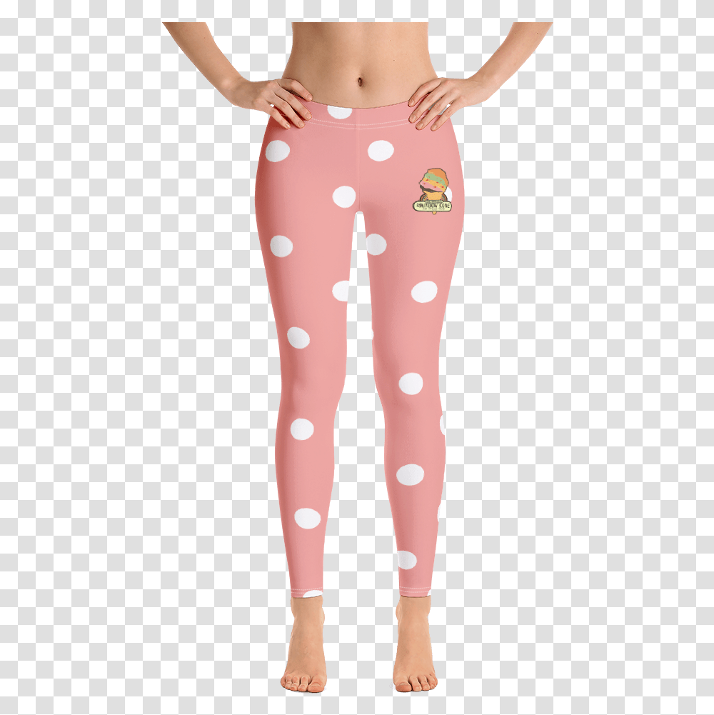 Large Polka Dot Pattern 01 Rainbow Cone Logo Ice Cream Leggings Clipart, Pants, Apparel, Tights Transparent Png