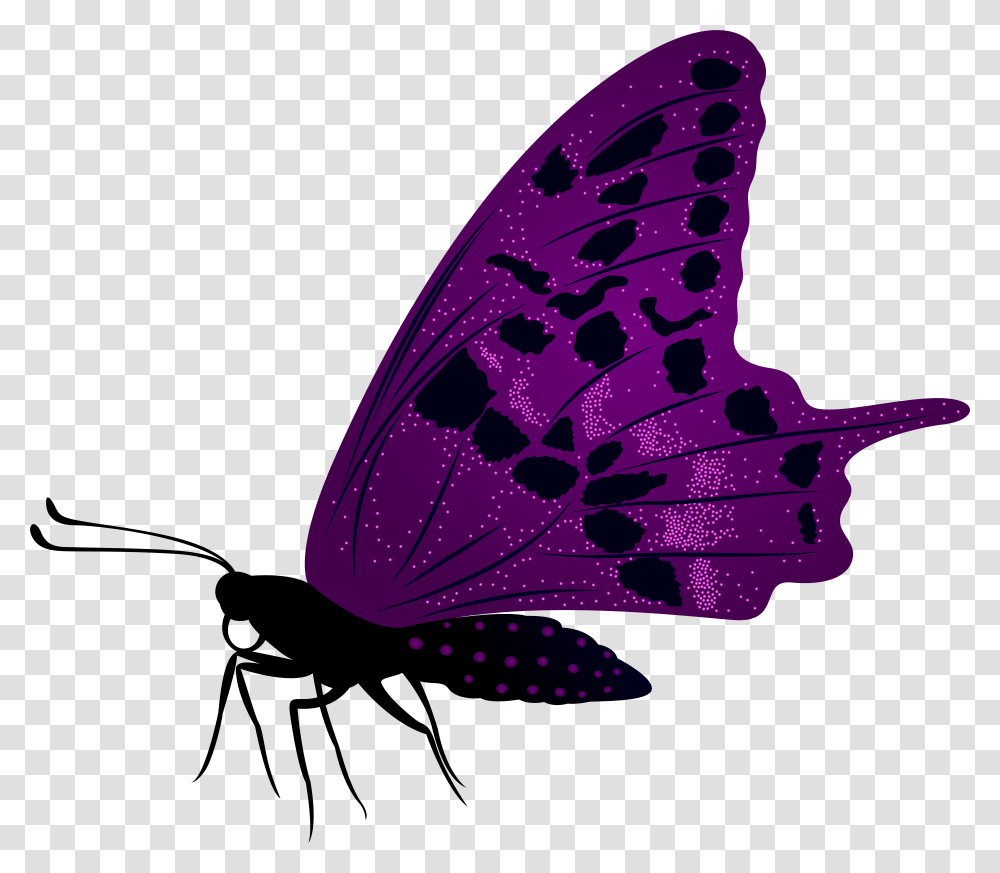 Large Purple Butterfly Clip Art Image, Insect, Invertebrate, Animal, Pattern Transparent Png