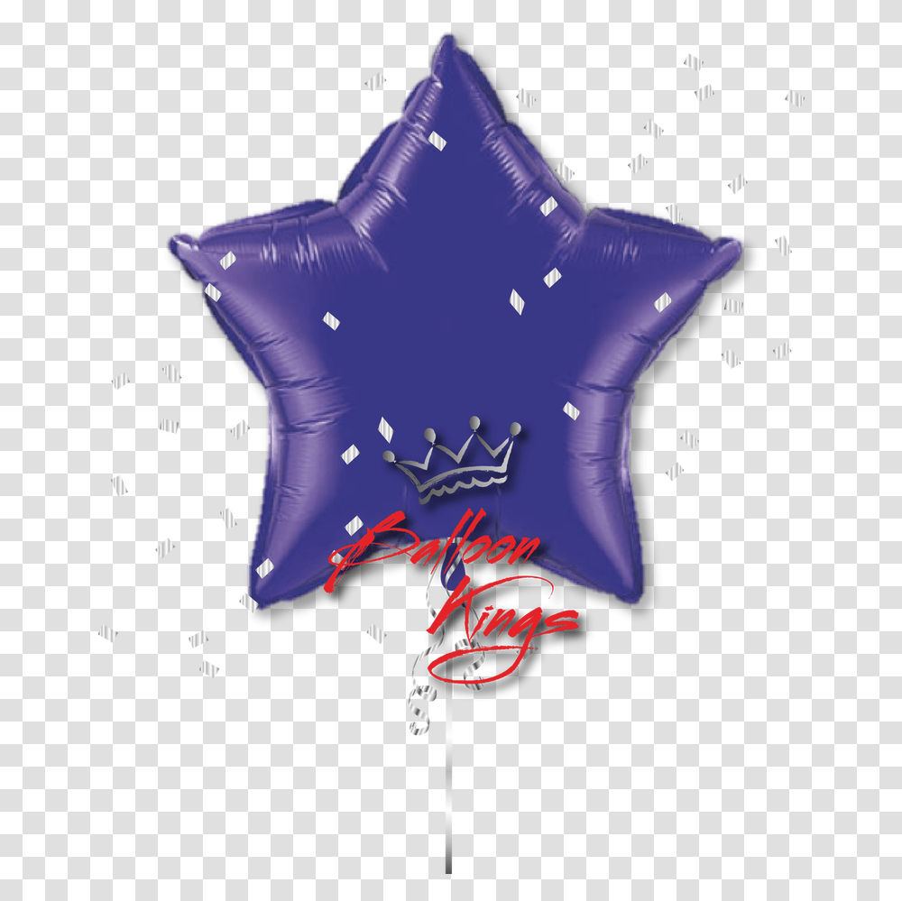 Large Purple Star Globo Con Forma De Estrella, Star Symbol Transparent Png