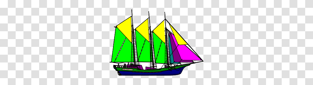 Large Sailing Ship Yellow Purple Clip Art, Vehicle, Transportation, Boat, Sailboat Transparent Png