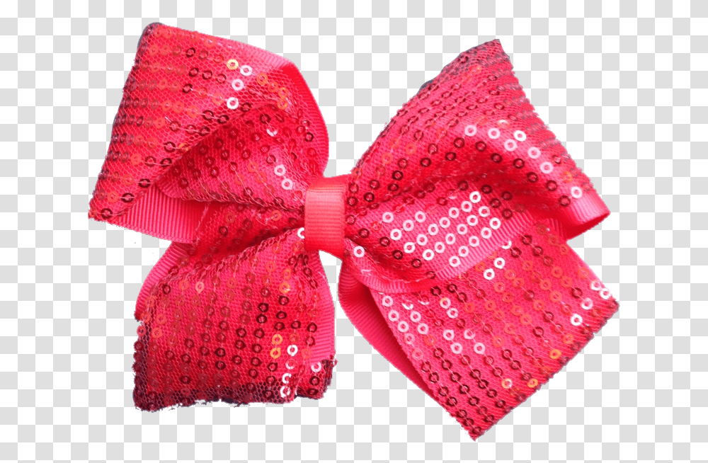 Large Sequin Tulle Hair Bow Red Hair Bow, Tie, Accessories, Accessory, Necktie Transparent Png