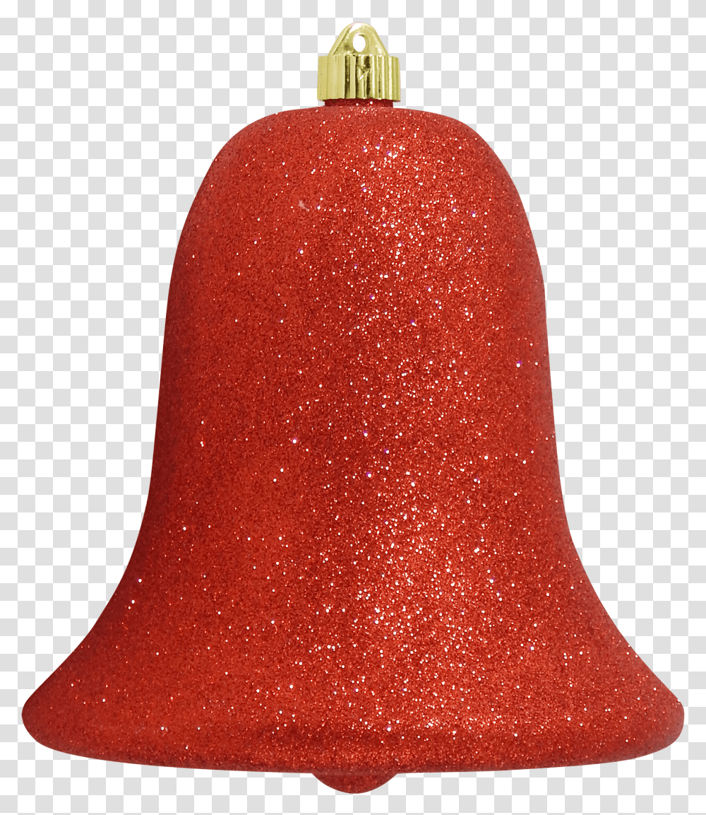 Large Shatterproof Bell Ornament 9 229mm Red Glitter Walmartcom Christmas Ornament, Plant, Food, Fruit, Lamp Transparent Png