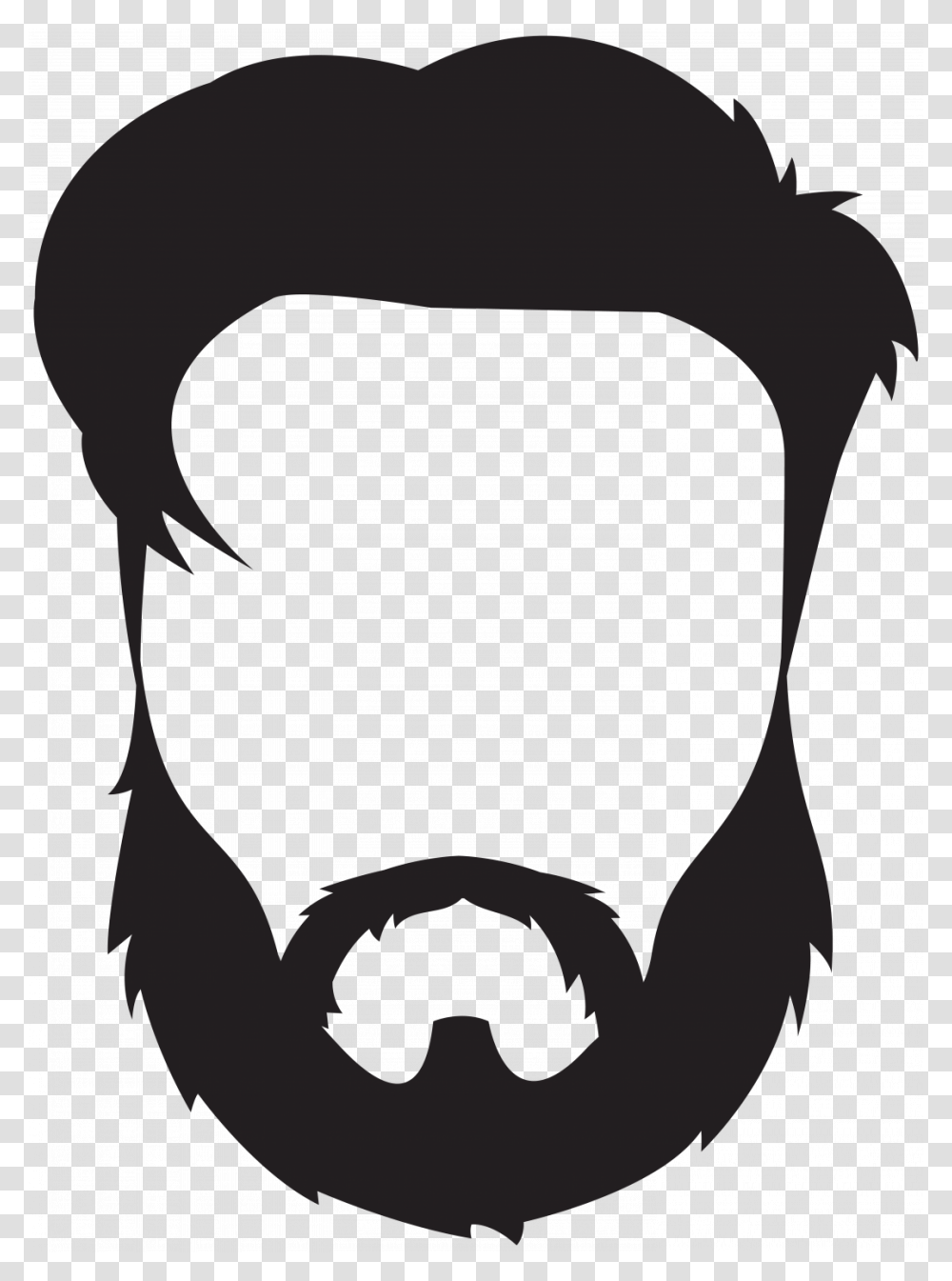 Large Size Of How To Draw An Italian Mustache A With Man With A Beard Clipart, Silhouette, Stencil Transparent Png