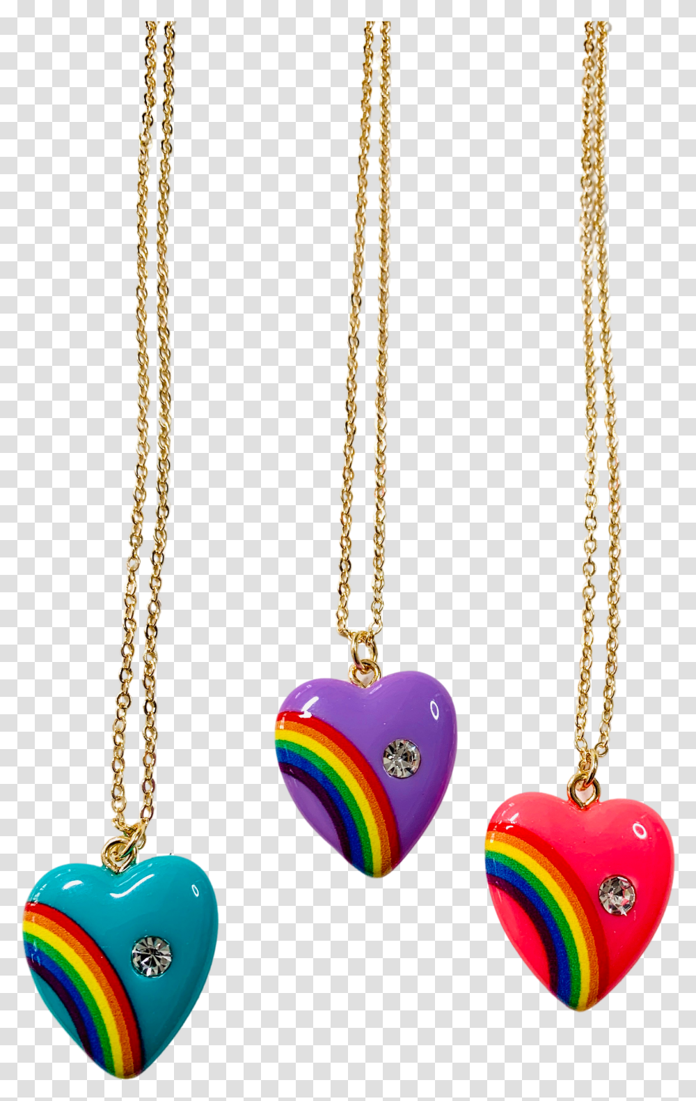 Large Size Vintage Rainbow Heart Necklace Solid, Pendant, Accessories, Accessory, Jewelry Transparent Png