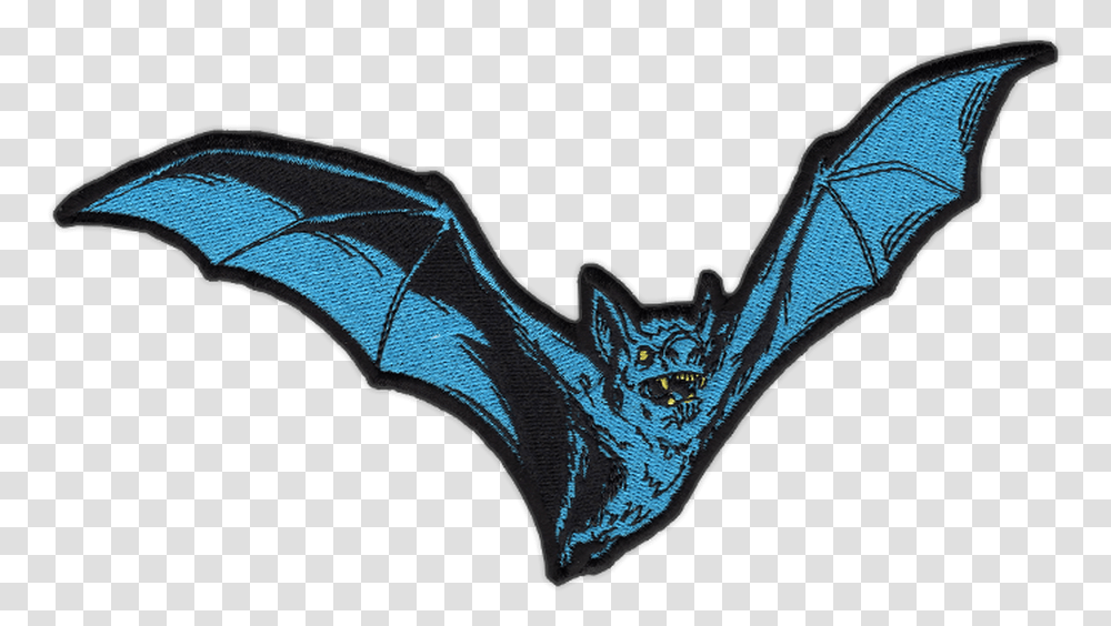 Large Teal Bat Patch By Seventh Bat Patch, Animal, Mammal, Wildlife Transparent Png