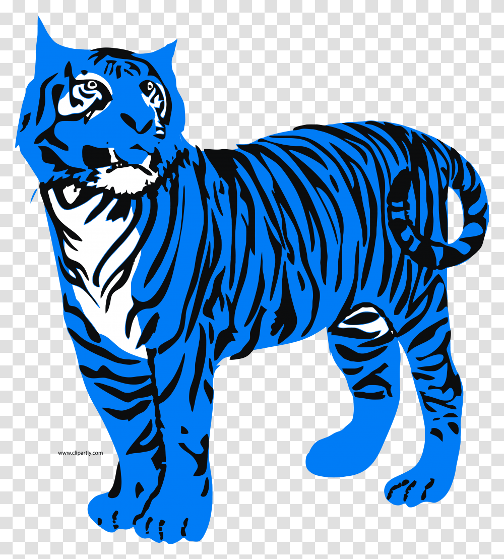Large Tigger Standing With Curled Tail Clipart, Tiger, Wildlife, Mammal, Animal Transparent Png