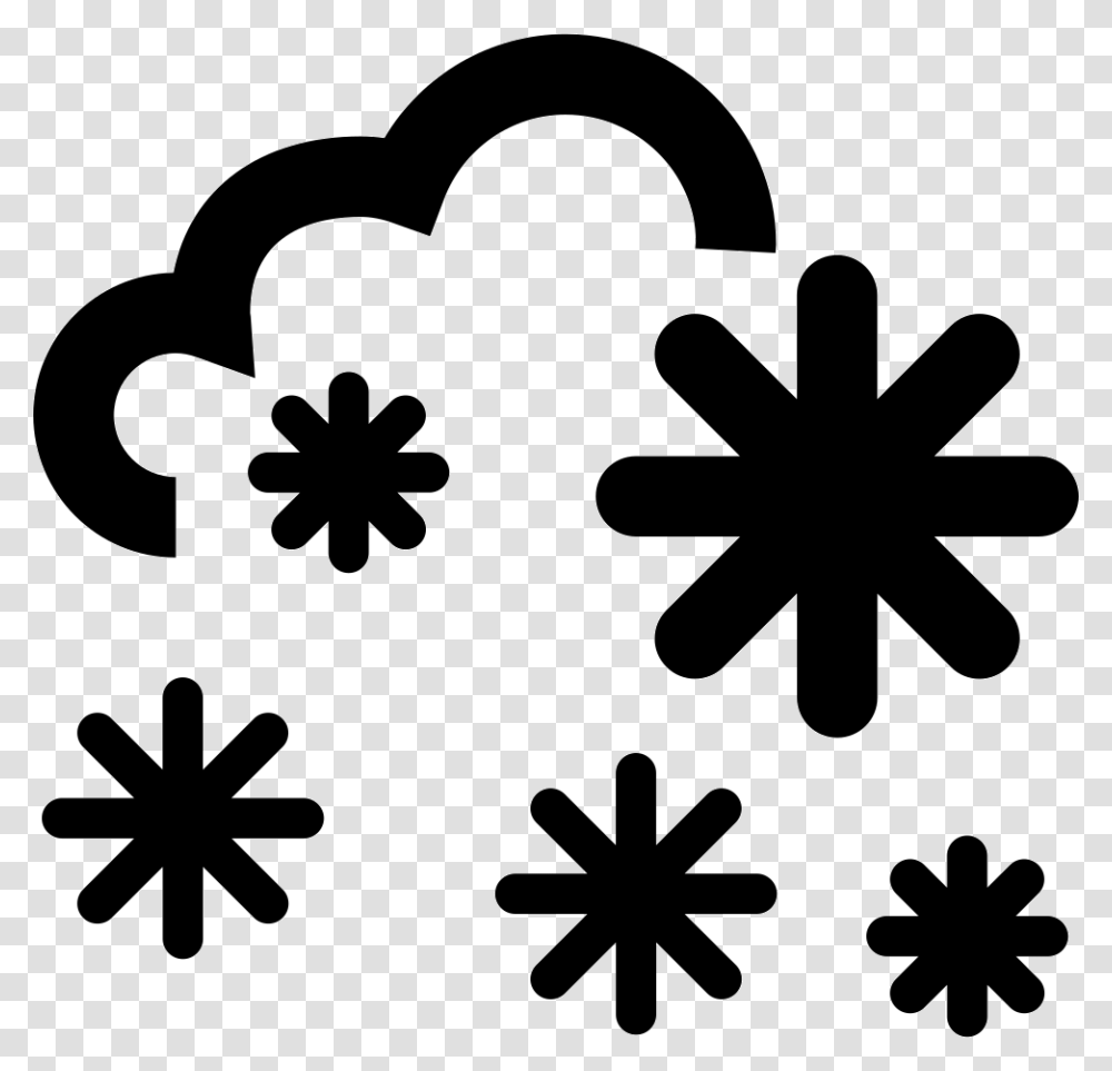 Large To Blizzard Snow To Snowstorm Heavy Sleet Weather Symbol, Stencil, White, Texture, Silhouette Transparent Png
