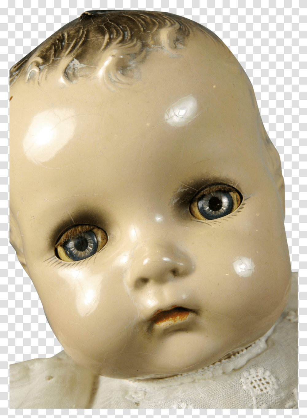 Large Vintage Composition Hp Cloth Baby Doll Sayco Baby Doll Face, Toy, Head, Snowman, Winter Transparent Png