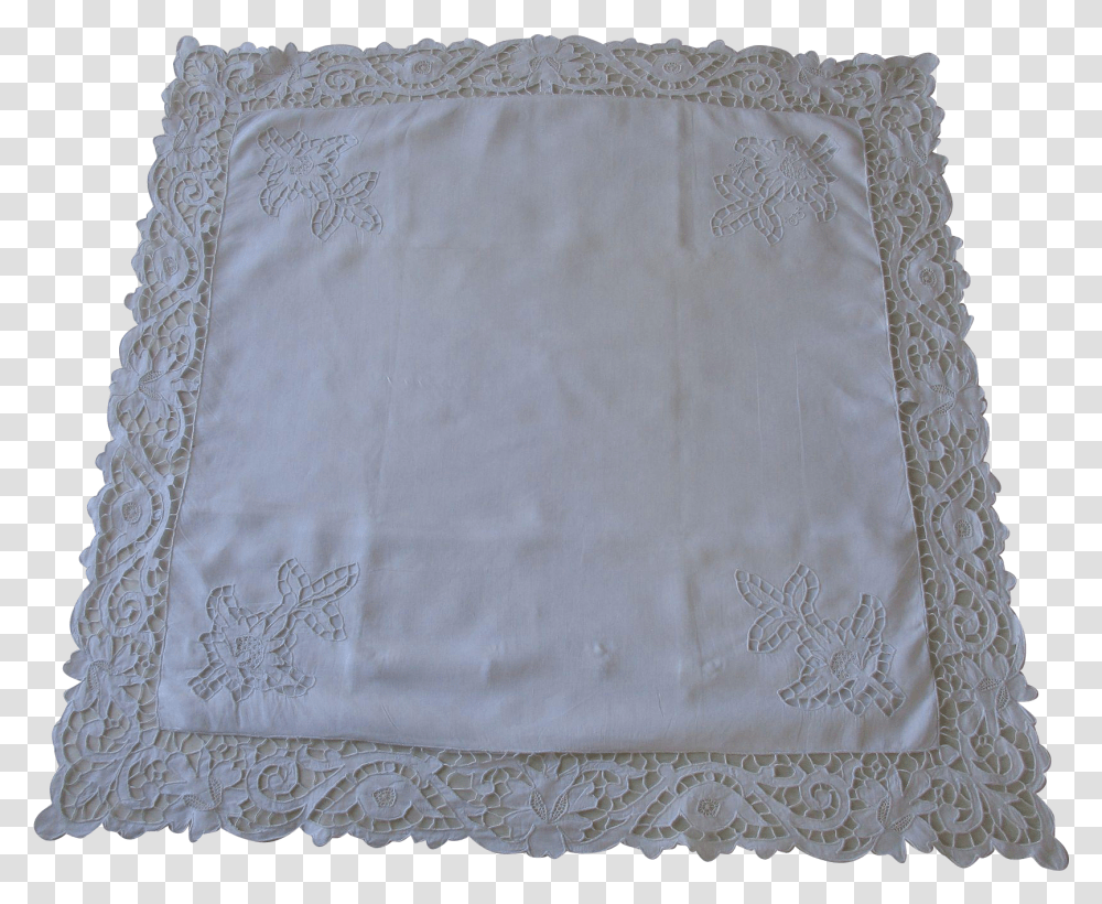 Large Vintage Oval Lace Doily Embroidery, Diaper, Home Decor, Tablecloth, Linen Transparent Png