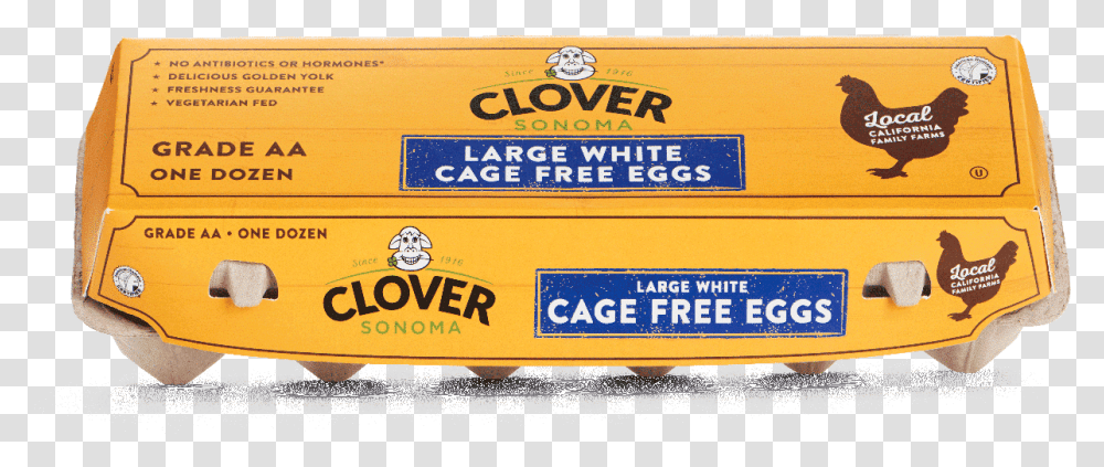 Large White Cage Free Dozen Eggs Label, Tire, Bus, Vehicle Transparent Png