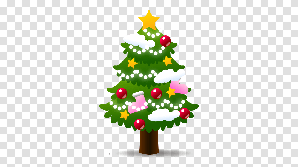 Large Xmas Tree Emoji Stickpng Merry Christmas In Creole, Plant, Ornament, Christmas Tree, Birthday Cake Transparent Png