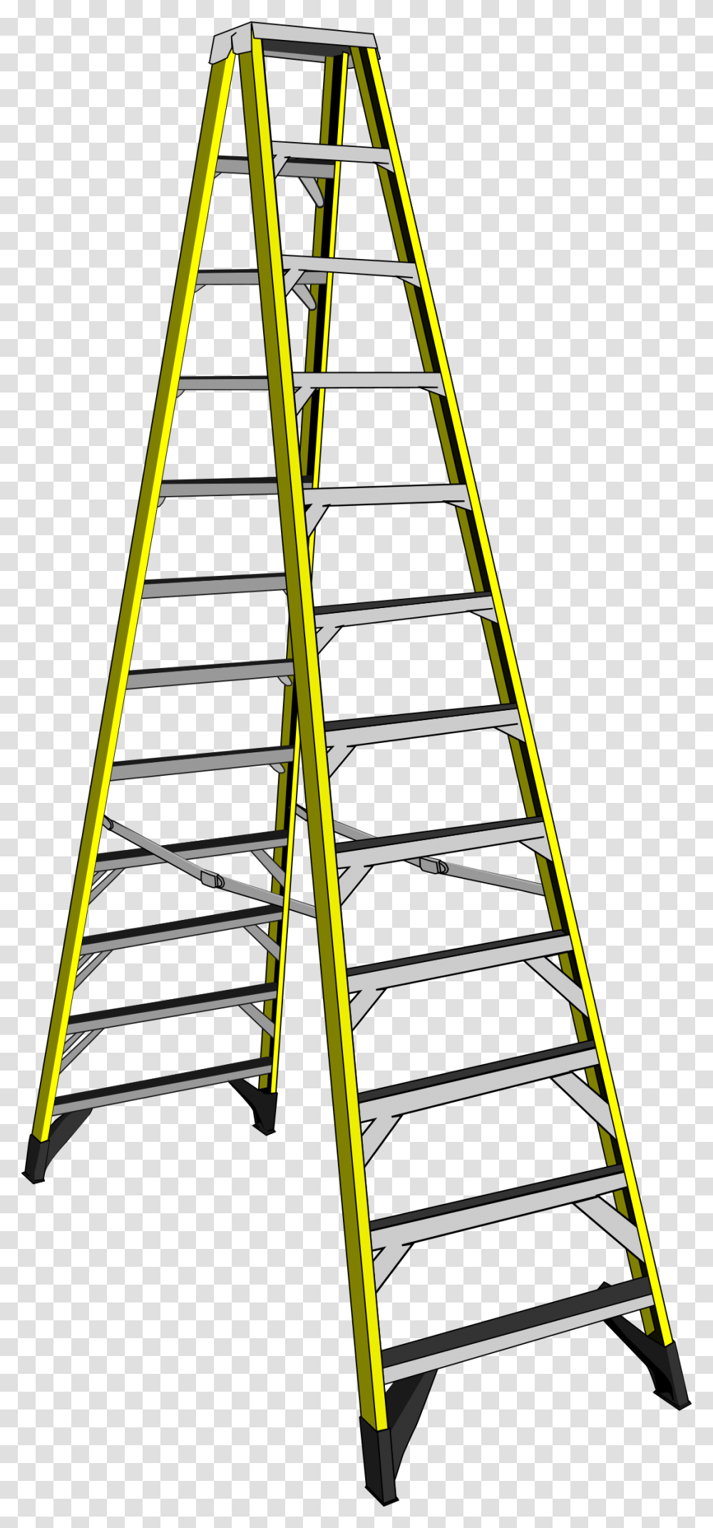 Large Yellow Ladder Icons, Construction, Fence, Barricade, Building Transparent Png