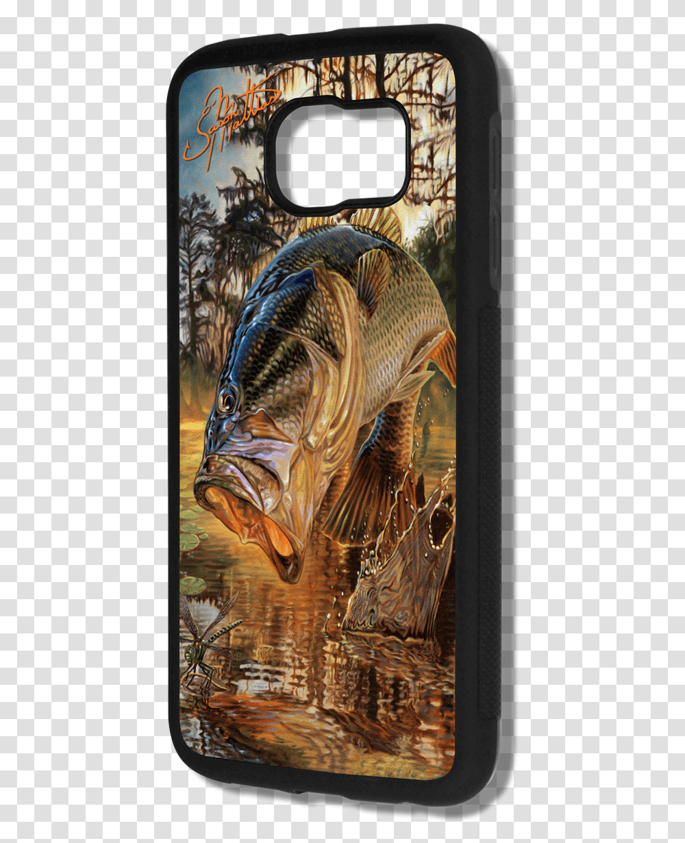 Largemouth Bass Samsung Galaxy S7 Jason Mathias Art Mobile Phone Case, Animal, Fish, Bird, Sea Life Transparent Png