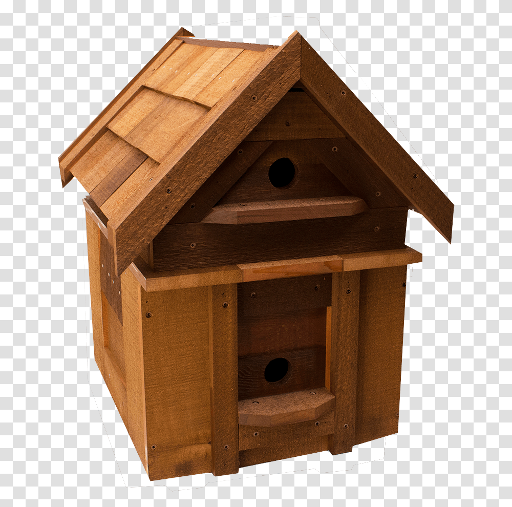 Larger Red Cedar Birdhouse House, Wood, Mailbox, Letterbox, Bird Feeder Transparent Png