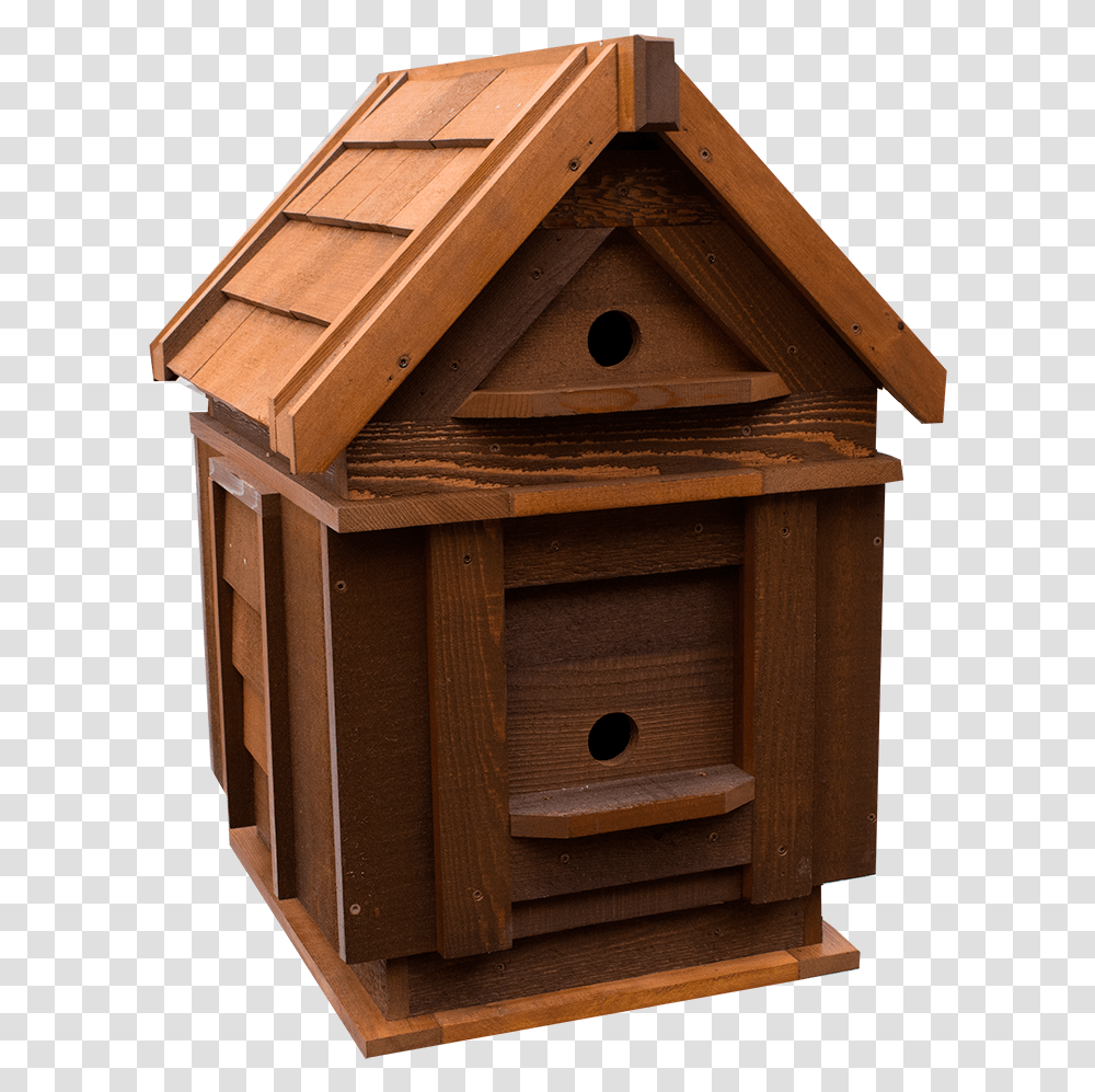 Larger Red Cedar Birdhouse Wood, Bird Feeder, Mailbox, Letterbox Transparent Png