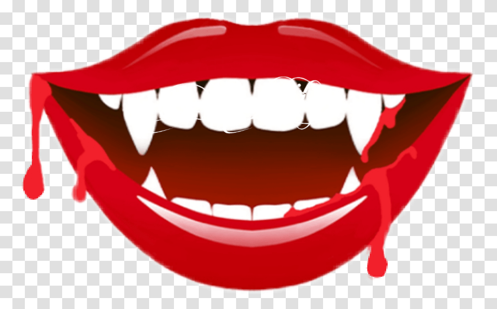 Largest Collection Of Free To Edit Vampire Stickers, Teeth, Mouth, Lip, Birthday Cake Transparent Png