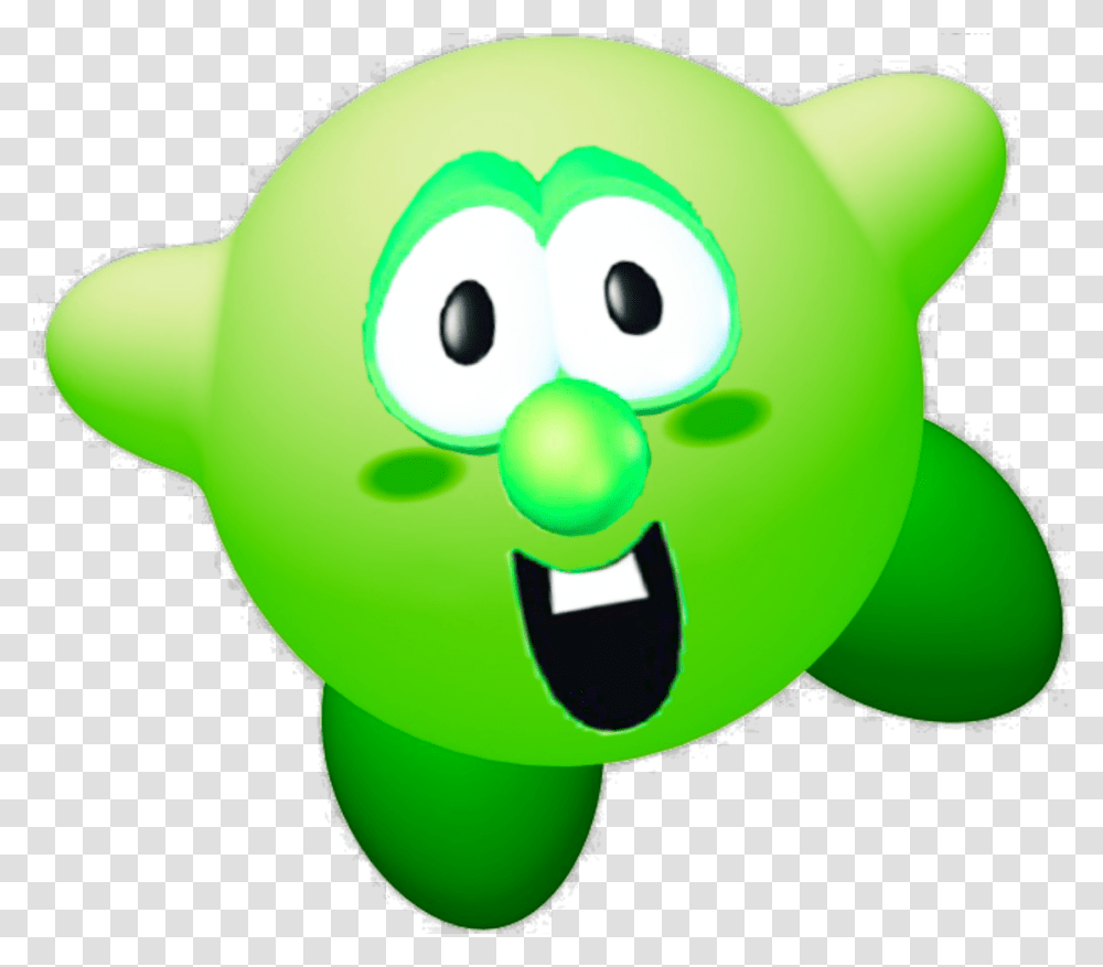 Larry The Cucumber In Kirby Suite Http Kirby, Green, Toy, Plant, Balloon Transparent Png