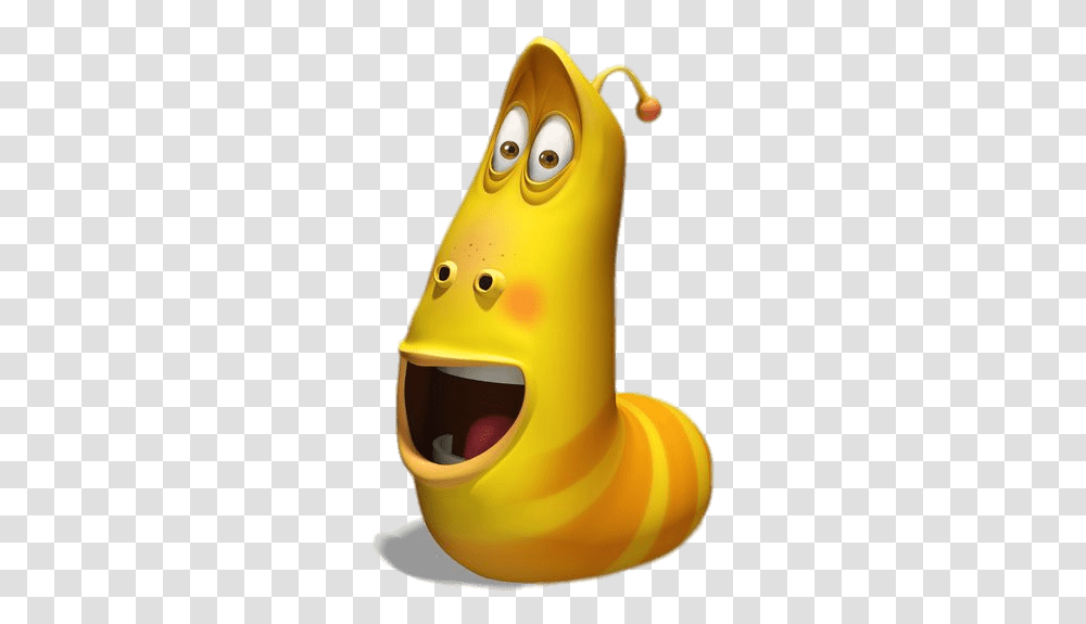 Larva Yellow Mouth Wide Open Yellow Larva Cartoon, Toy, Apparel Transparent Png