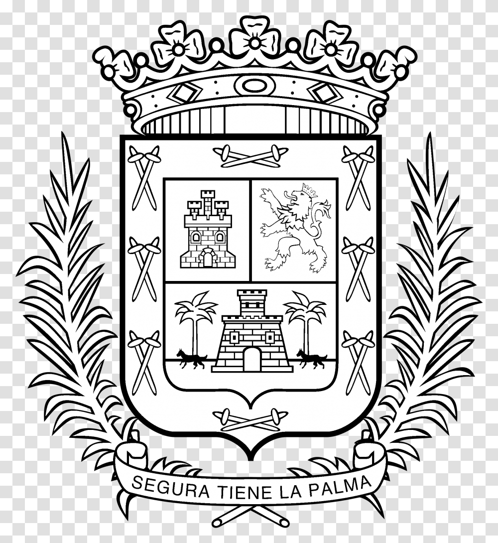 Las Palmas Logo Black And White, Trademark, Emblem, Armor Transparent Png