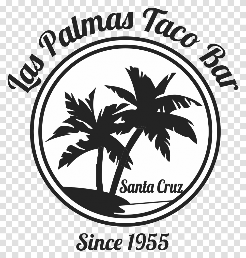 Las Palmas Taco Bar Palm Tree Silhouette, Plant, Stencil, Poster, Advertisement Transparent Png