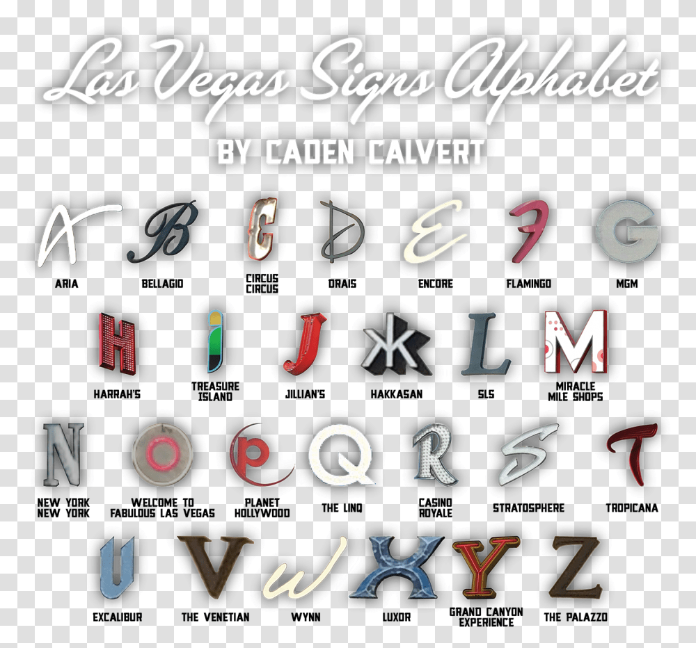 Las Vegas Alphabet, Handwriting, Number Transparent Png