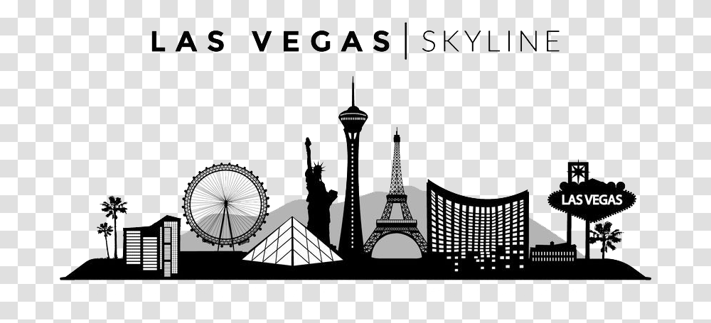 Las Vegas Skyline Free Background Las Vegas Skyline, Spire, Tower, Architecture, Building Transparent Png
