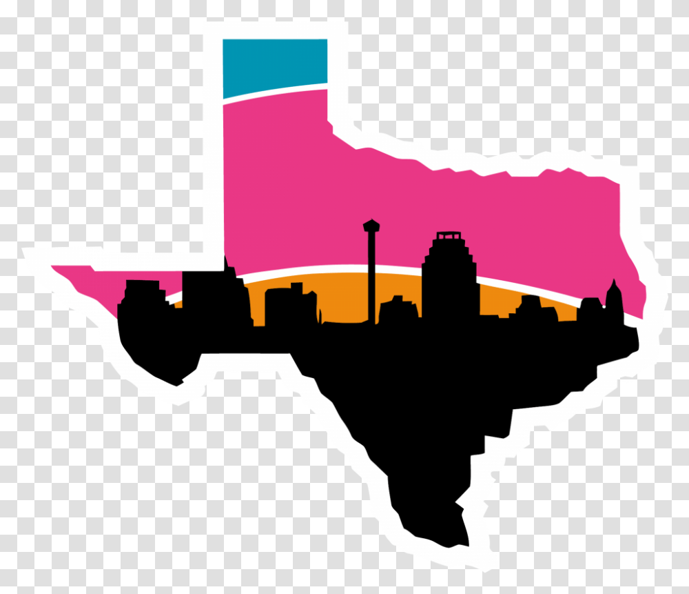 Las Vegas Skyline Silhouette San Antonio Spurs Logo Texas, Label, Vehicle, Transportation Transparent Png