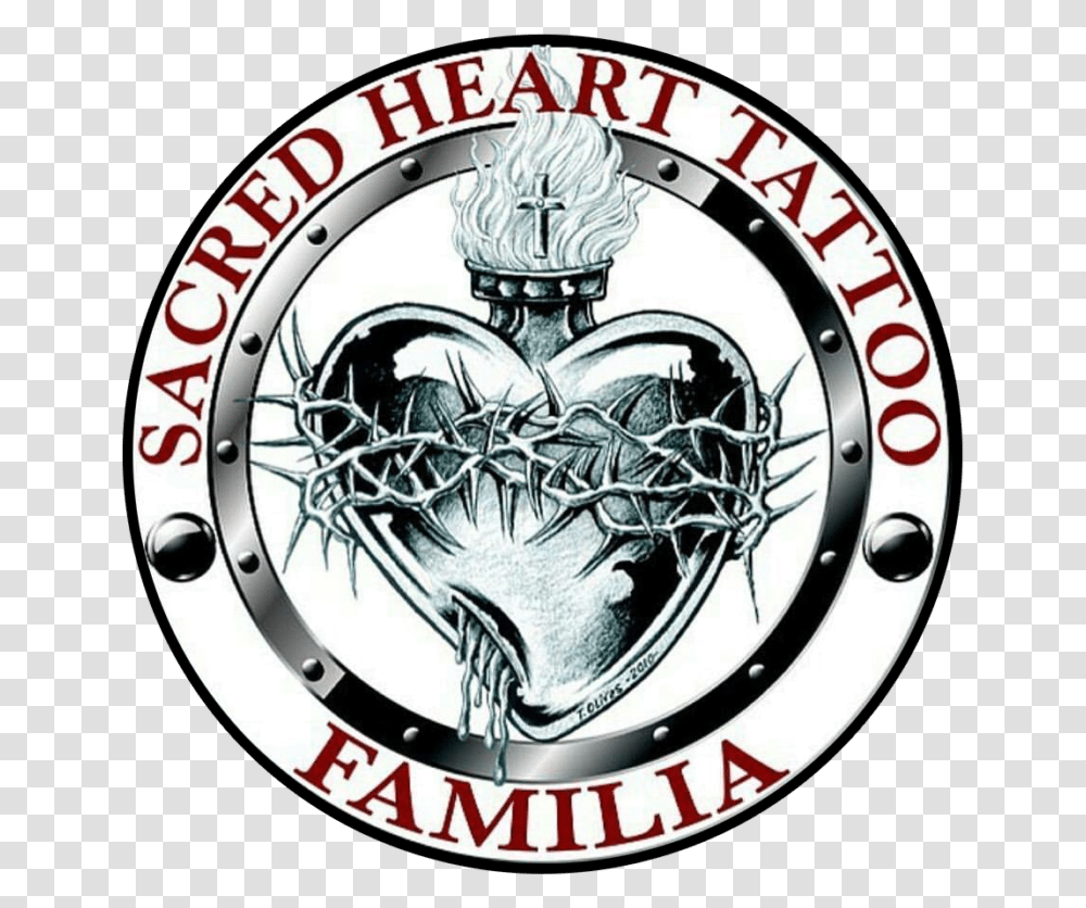 Las Vegas Tattoo Shop Koolsville Amp Sacred Heart, Emblem, Logo, Trademark Transparent Png