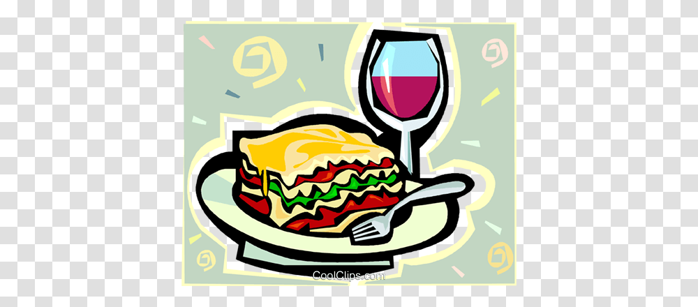Lasagna Royalty Free Vector Clip Art Illustration, Poster, Advertisement, Alcohol, Beverage Transparent Png