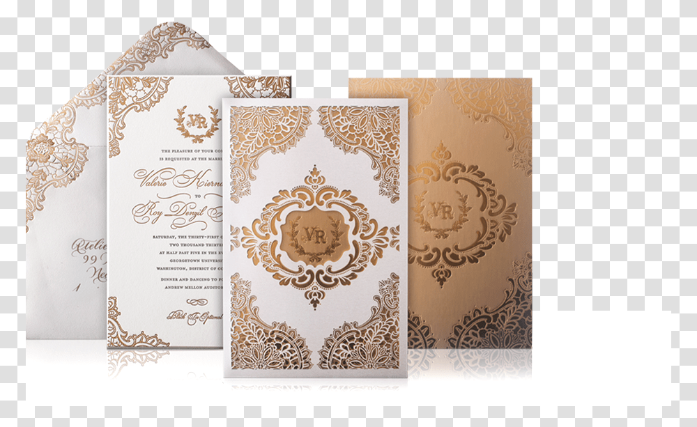 Laser Cut Wedding Invitations, Floral Design, Pattern Transparent Png