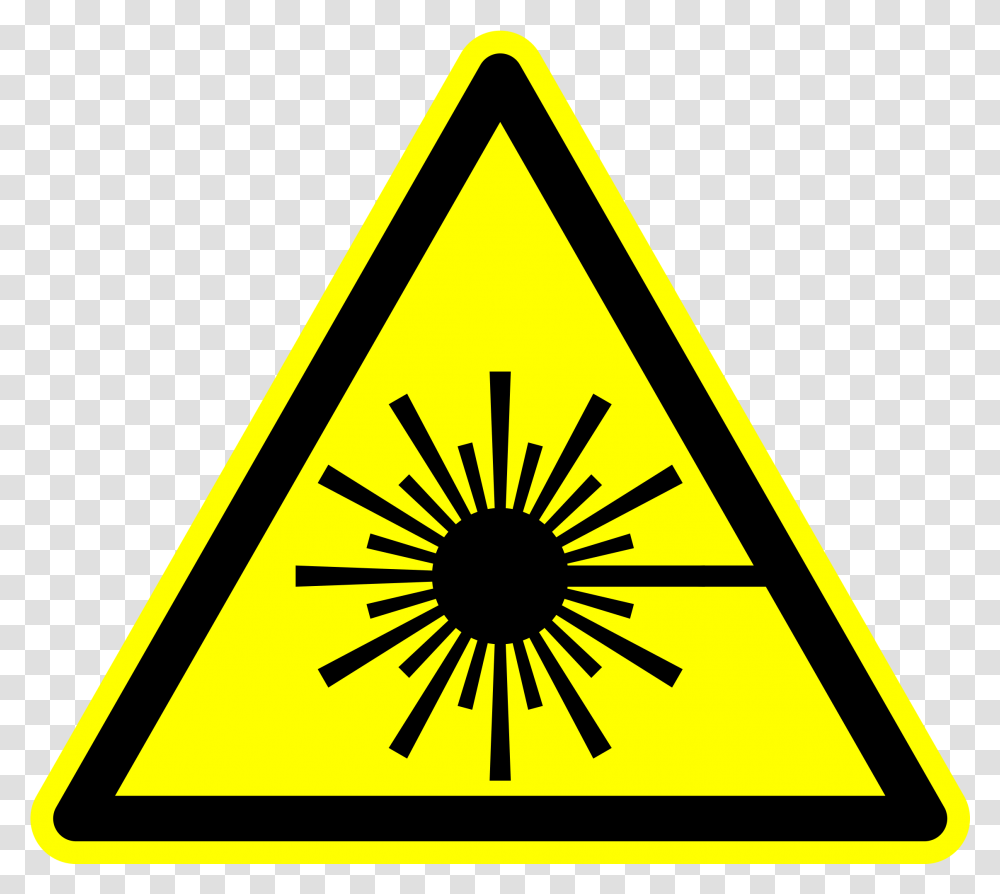 Laser Light Beam Laser Symbol, Sign, Triangle, Road Sign, Dynamite Transparent Png