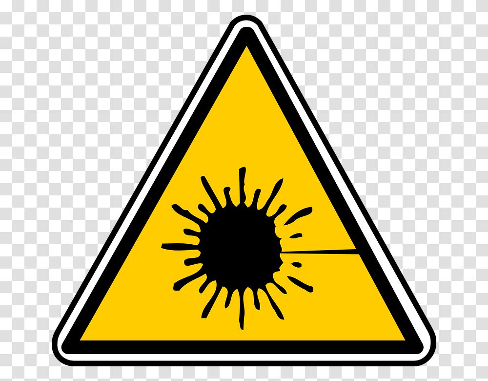 Laser Radiation Hazard Symbol, Triangle, Sign, Road Sign Transparent Png
