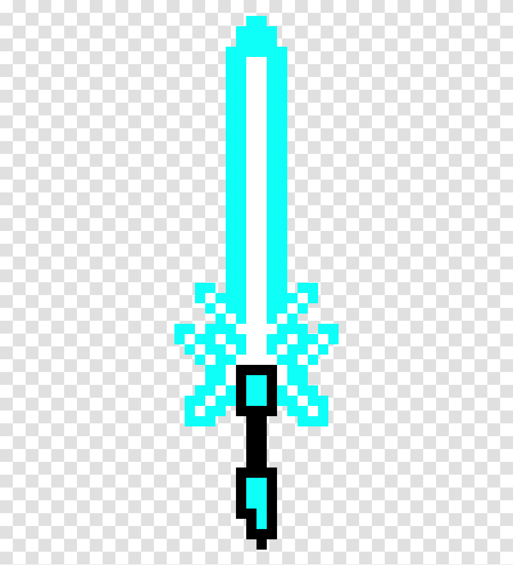 Laser Sword On Epic Sword Pixel Art, Minecraft, Plant Transparent Png