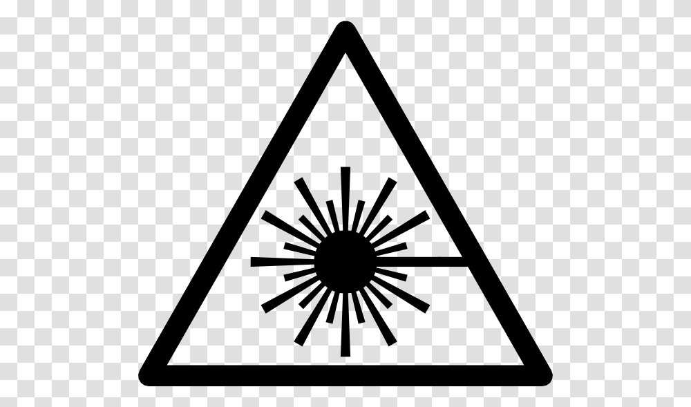Laser Symbol, Triangle, Sign, Utility Pole, Road Sign Transparent Png