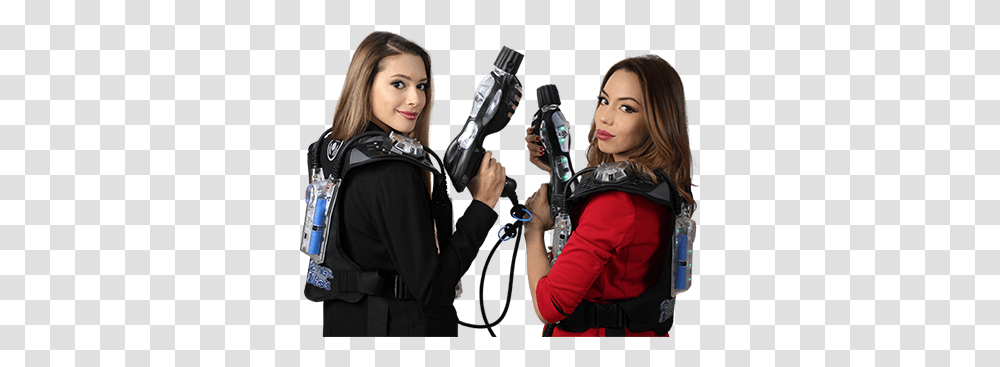 Laser Tag Equipment Video Camera, Person, Costume, Clothing, Crowd Transparent Png