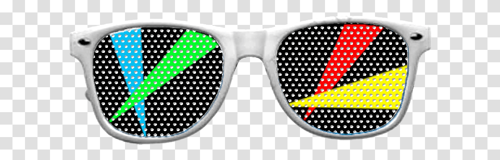 Laser Vinyl Rave Glasses With White Frames Rave, Accessories, Accessory, Sunglasses, Goggles Transparent Png