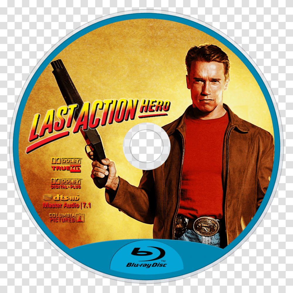 Last Action Hero Arnie, Disk, Person, Human, Poster Transparent Png