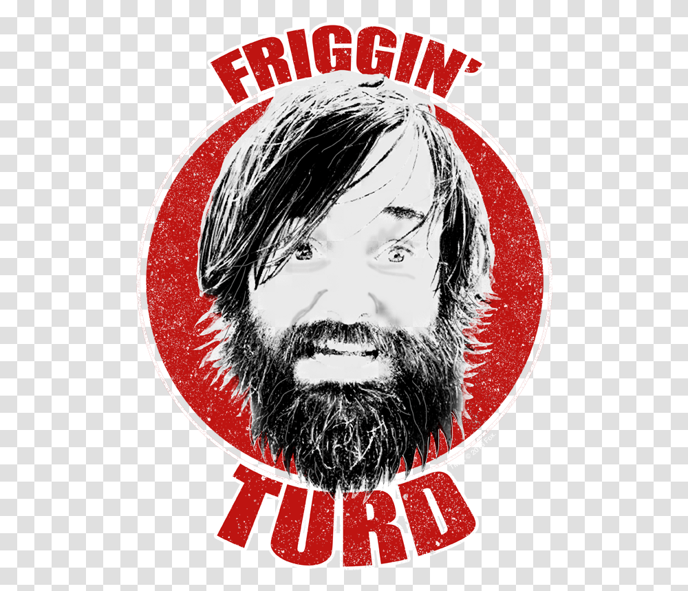 Last Man On Earth Friggin Turd Men's V Neck T Shirt Poster, Advertisement, Face, Person, Label Transparent Png