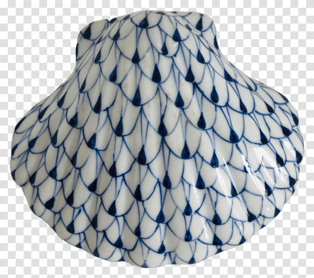 Late 20th Century Andrea By Sadek Blue And White Sea Shell Lampshade Transparent Png