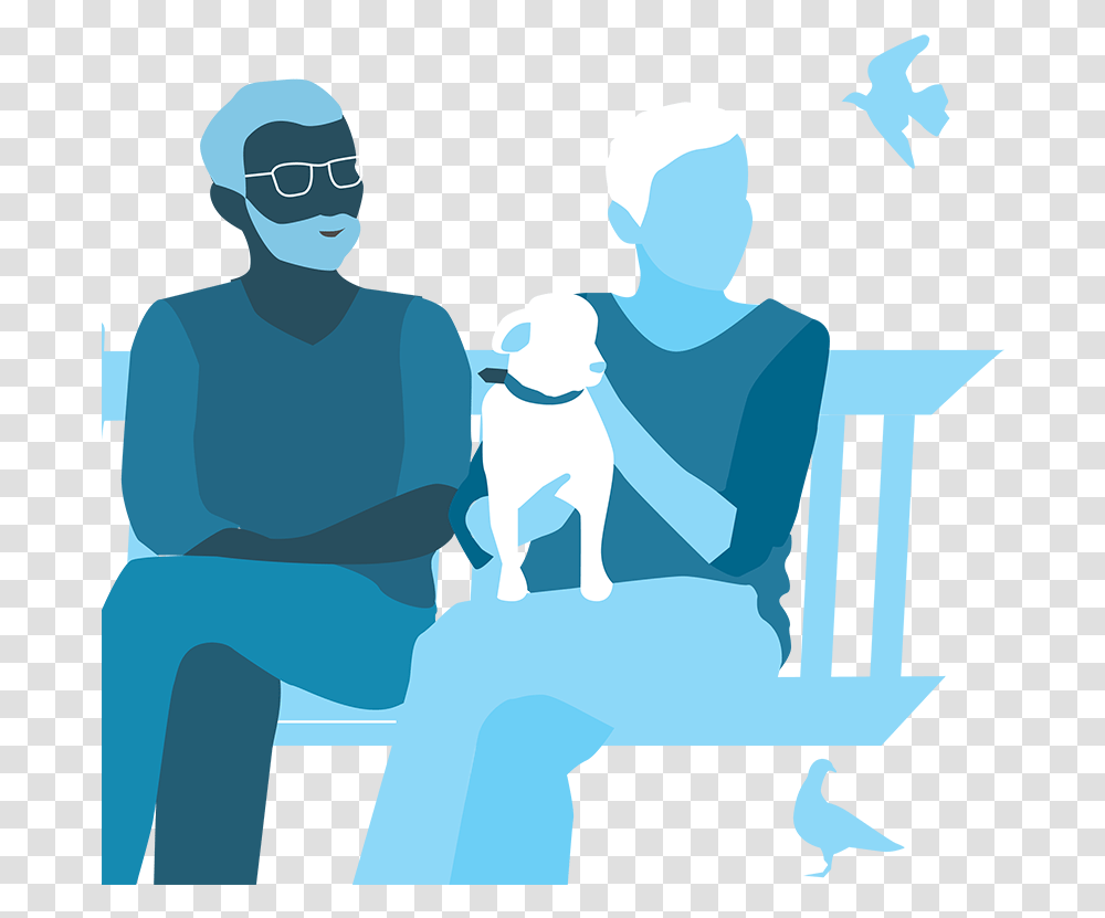 Late Adulthood Sitting Companion Dog, Person, Furniture, Poster, Bird Transparent Png